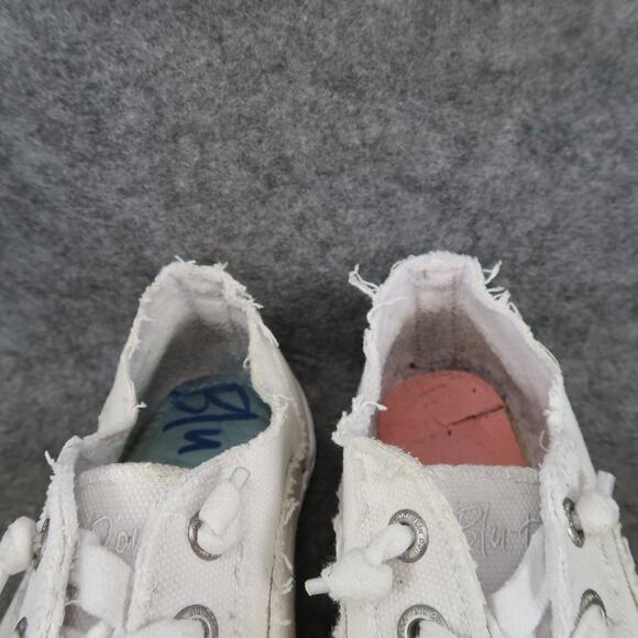Blu Dor Shoes Womens 8 Sneakers Slip On Casual Canvas White Fabric Trainers - Picture 3 of 12